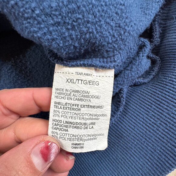 Under Armour Men’s Hoodie Sweatshirt XXL Loose Fit Blue Colorblock UA Logo - Picture 9 of 13